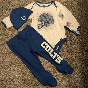 Gerber Blue and White Colts Bodysuit Set